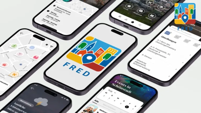 Die FRED-App wird für jedes Dorf, jede Stadt, jede Kommune und jeden Landkreis an das jeweilige Corporate Design angepasst und entsprechend konfiguriert.