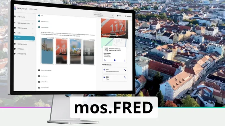 Mit dem Modul mos.FRED kann jede Person ohne komplexes Fachwissen die kommunale App anpassen.