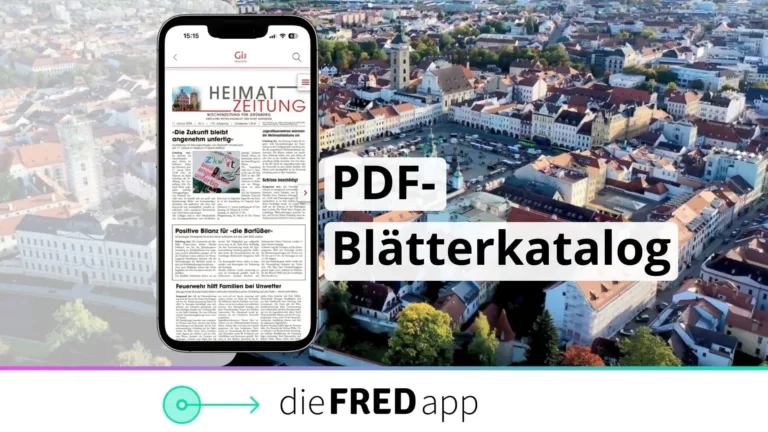 Ein Screen mit einem Bild des PDF-Blätterkataloges.